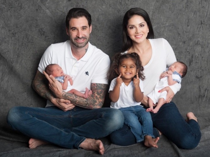 Sunny Leone & Daniel Weber Family