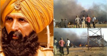 Akshay Kumar’s Upcoming Movie set on fire; bomb Blast