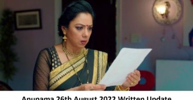 Anupama 26th August 2022 Written Update