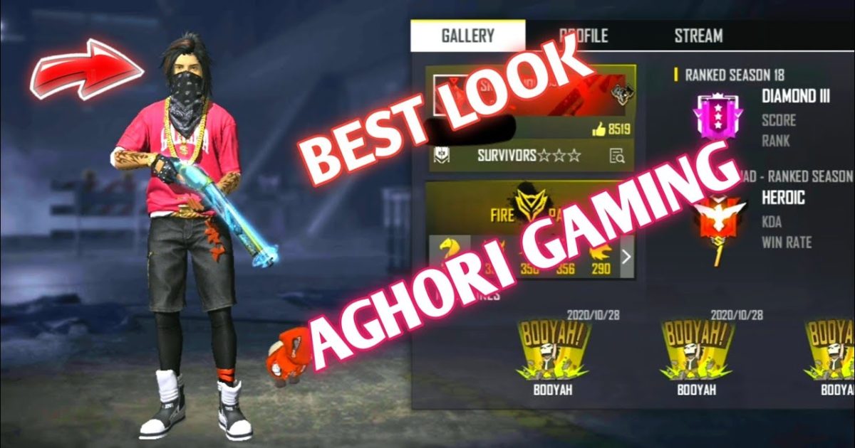 Aghori Gaming Free Fire ID Stats KD Ratio Monthly-Yearly Earnings and