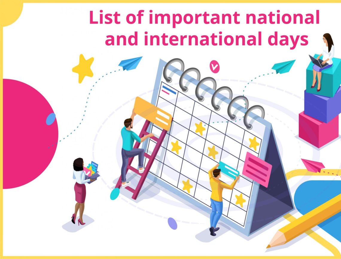 National & International Days In July Month 2021 Full list Important Day